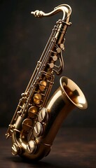 Obraz premium saxophone on black background