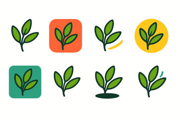 Nature, eco-friendly flat icon set. Environmental, green icons flat collection