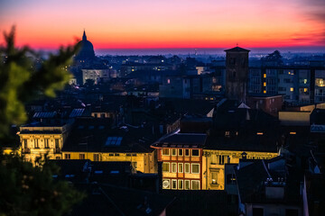 Udine. A magical Christmas atmosphere bathed in lights.