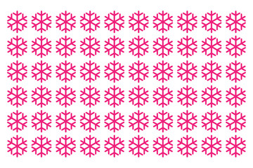 Vibrant pink snowflake seamless pattern perfect for playful holiday themes, winter stationery, gift wrap, and festive branding.