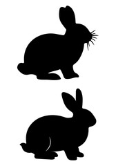 Obraz premium A set of rabbit art, rabbit bunny vector art design, bunny vector illustration