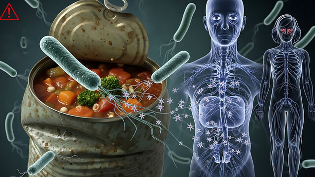 Botulism Outbreak as Bacteria resulting in a severe illness caused by Clostridium botulinum germs pr