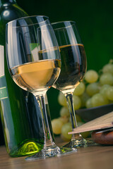 white wine and cheese