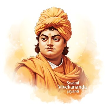 Swami Vivekananda Jayanti Portrait Indian Monk Spiritual Leader