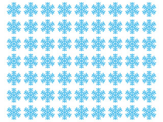 Seamless pattern of blue snowflakes creating a winter-themed background ideal for holiday prints, wrapping paper, and seasonal designs.