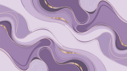Luxury abstract pattern with lavender purple and gold elements in a modern design viewed from above