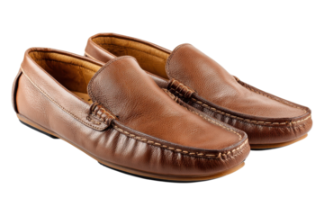 Classic Loafers Shoes For Design On Transparent Background