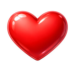 red heart on white background