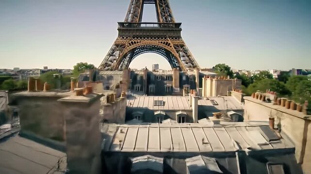 Paris view Eiffel tower.