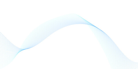 Abstract flowing blue wave lines with smooth curves and clean white space, futuristic technology data stream and digital network mesh vector background for modern digital design