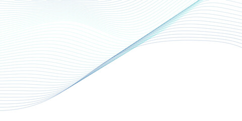 Abstract blue flowing wave line background with smooth curves, minimal white space, futuristic technology data stream, and digital network mesh vector for creative modern presentations