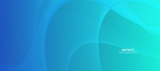 Abstract bright blue and green wave background. Minimal style light lines. Simple wave lines design concept.