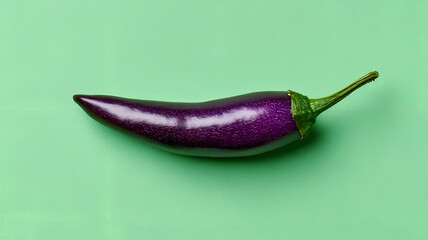 Purple Chili and Pepper isolated on the background, Close up.