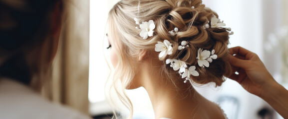 Portrait of a beautiful bride girl