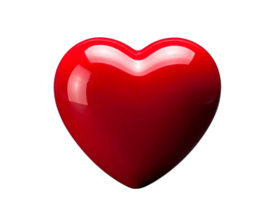 red heart on black background