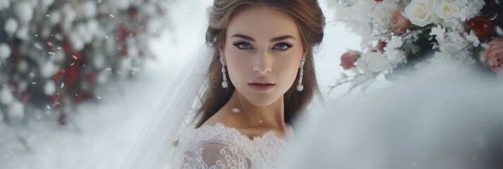Portrait of a beautiful bride girl