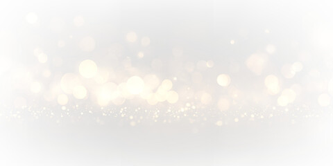 Soft golden light bokeh effects on a transparent background create a bright atmosphere for design projects. PNG