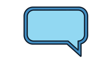 Naklejka premium Blue Speech Bubble Icon Illustration.