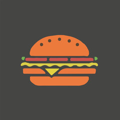 A ham burger minimalist design