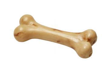 Dog bone chew toy isolated on a transparent background