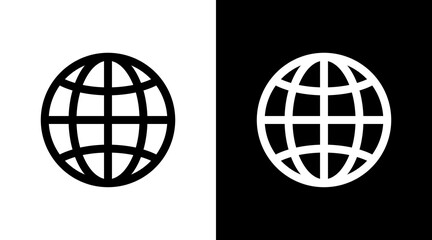 Fototapeta premium Globe With Icon Set Design