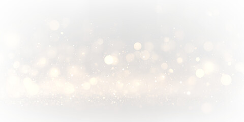 Golden bokeh sparkle dust light explosion overlay. PNG