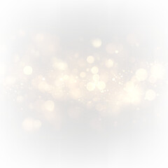 Shining gold background with bokeh flare. PNG
