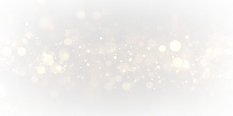Golden bokeh sparkle dust light explosion overlay. PNG © tanandaa