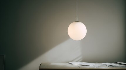 Light fixture above table