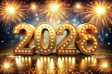 Celebrate the future with sparkling 2026 New Year's Eve fireworks display