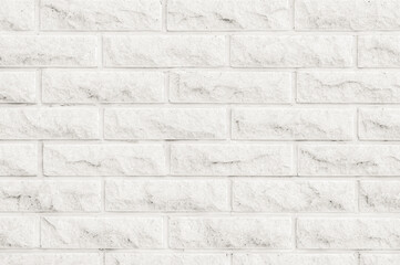Clean white brick wall texture with subtle grey marbling for modern design backgrounds