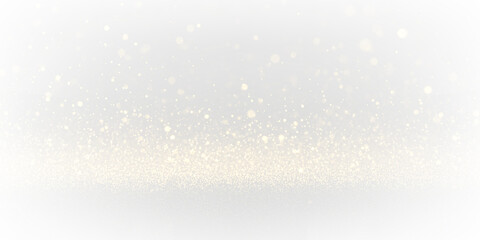 Golden bokeh sparkle dust light explosion overlay. PNG