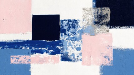 Colorful abstract art on a wall