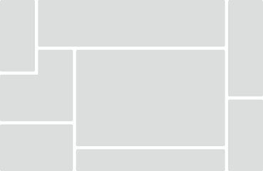 Central Grid Layout With Rounded Corners And Light Gray Panels template background