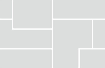 Geometric Layout with Rounded Rectangles in Light Gray for Design Templates grid background