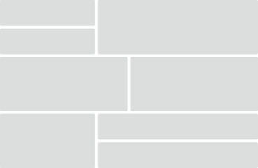 Grid layout with rounded rectangles and white borders on a light gray background Keywords: grid, layout, design, template, arrangement, composition