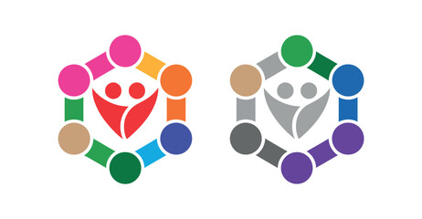 Colorful Community Unity Logos Design