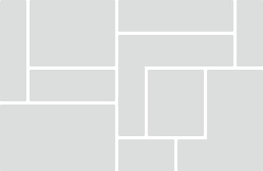 Light Gray Geometric Grid with Rounded Rectangles and Varied Section Sizes layout template