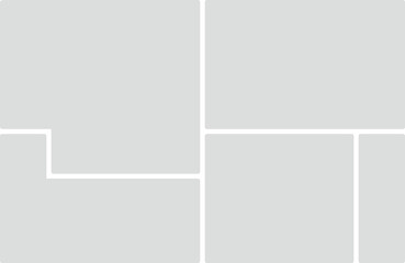 Rounded Corner Geometric Grid Layout with Light Gray Sections