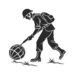  Modern Tactical Land Mine Silhouette 