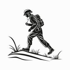 Modern Tactical Land Mine Silhouette