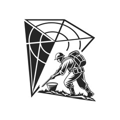  Anti-Tank Land Mine Silhouette Symbol