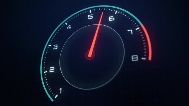 Modern car speedometer