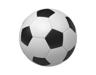 Fototapeta premium Black and white soccer ball football sports isolated on a transparent background