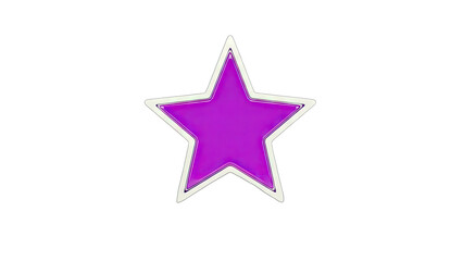 Obraz premium Purple Star on White Background
