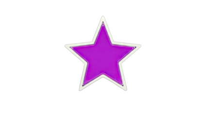 Purple Star on White Background