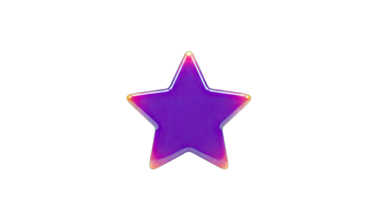 Purple Star on White Background