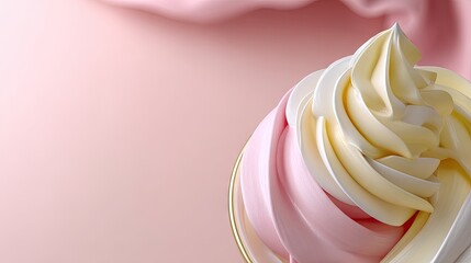 Colorful marshmallow background with pastel swirls in pink, yellow, and white for design and branding purposes