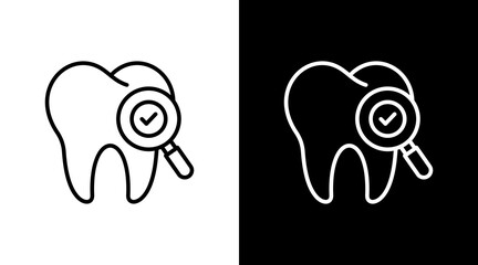 Tooth Check With Icon Set Design