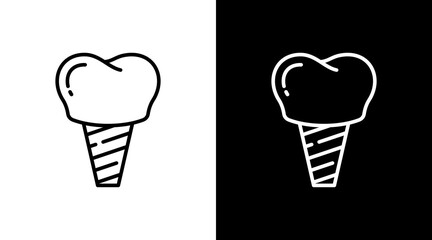 Tooth Implant With Icon Set Design